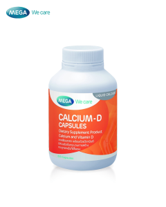 Mega We Care Calcium-D (60's) บำรุงกระดูก และป้องกันโรคกระดูกพรุน