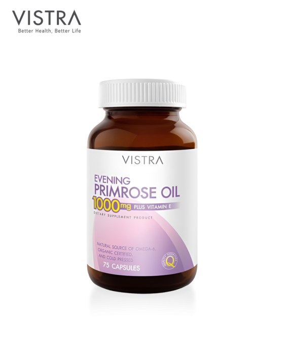  Vistra Evening Primrose EPO 1000mg วิสทร้า อีฟนิ่งพริมโรส 1000 มก.